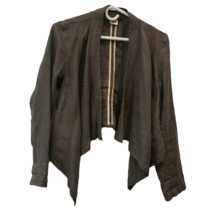 Oxmo Boho Blazer Jacket Grey Waterfall Women's Medium